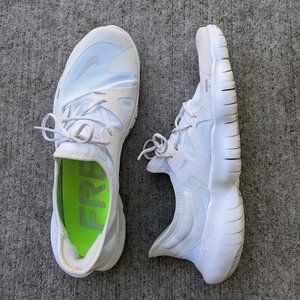 White Men's Nike Free RN 5.0 in Size 15